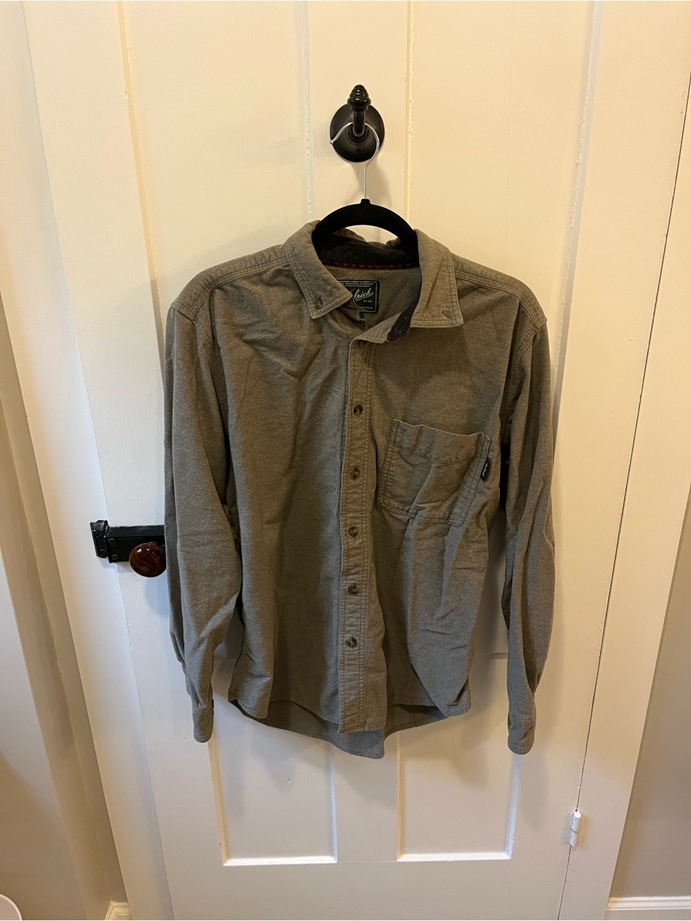 Woolrich 100% Cotton Green Flannel Button Down Medium